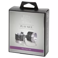 Fifty Shades of Grey Play Nice - satinmanchetter (sølv)