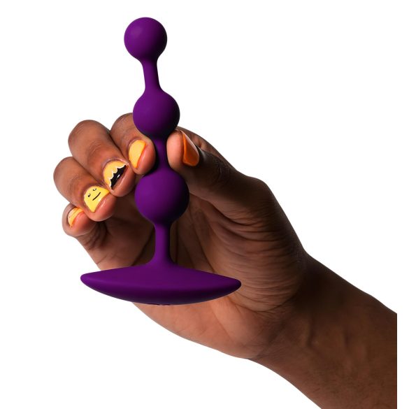 ROMP Amp - analdildo med perler - silikone - lilla