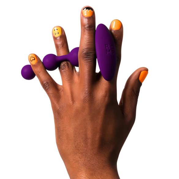 ROMP Amp - analdildo med perler - silikone - lilla