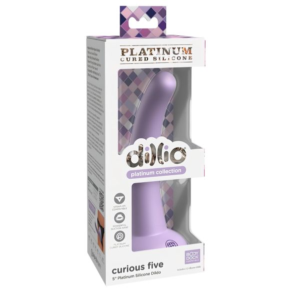 Dillio Curious Five - sugekopdildo (15cm) - lilla