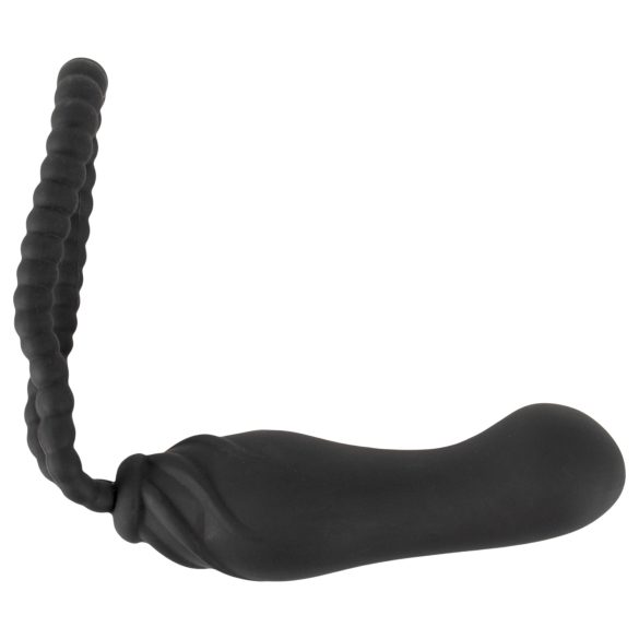 Black Velvets - strap-on dildo - justerbar - sort