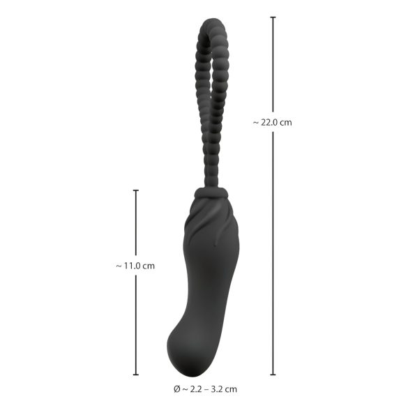 Black Velvets - strap-on dildo - justerbar - sort