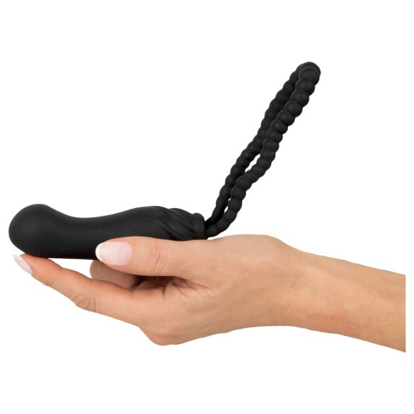 Black Velvets - strap-on dildo - justerbar - sort