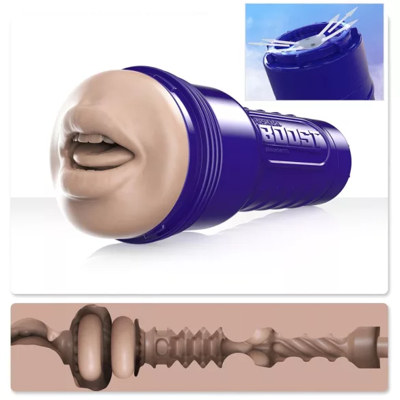Fleshlight Boost Blow - realistisk mund masturbator - natur