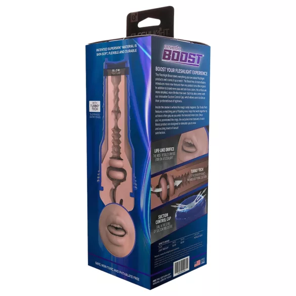 Fleshlight Boost Blow - realistisk mund masturbator - natur