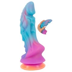 Beasty Cocks - silikondildo - alien design - blå/orange