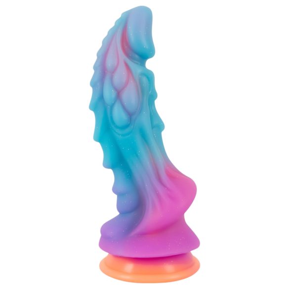 Beasty Cocks - silikondildo - alien design - blå/orange