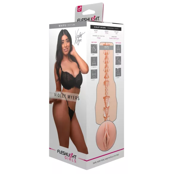 Fleshlight Violet Myers Waifu - realistisk masturbator vagina - natur