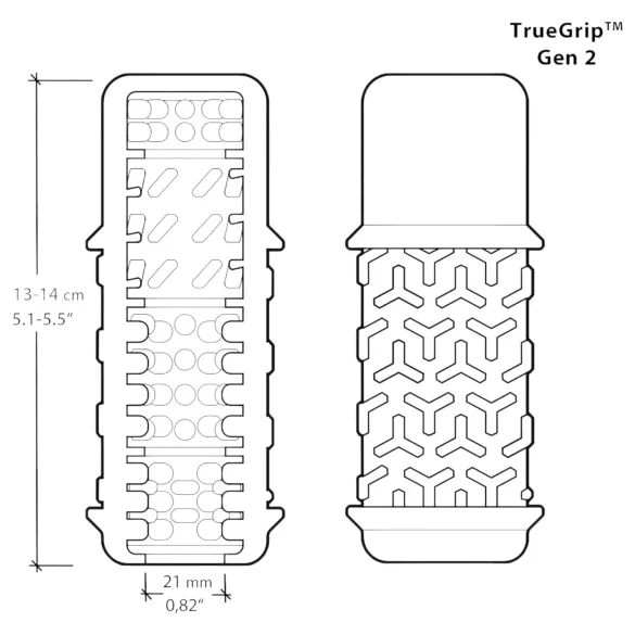 The Handy - masturbator sleeve - TrueGrip Gen 2 - gennemsigtig