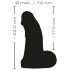 Realistixxx Real Giant - realistisk dildo med testikler - 22 cm (sort)
