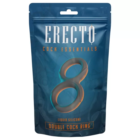 Erecto - dobbelt penisring - sort