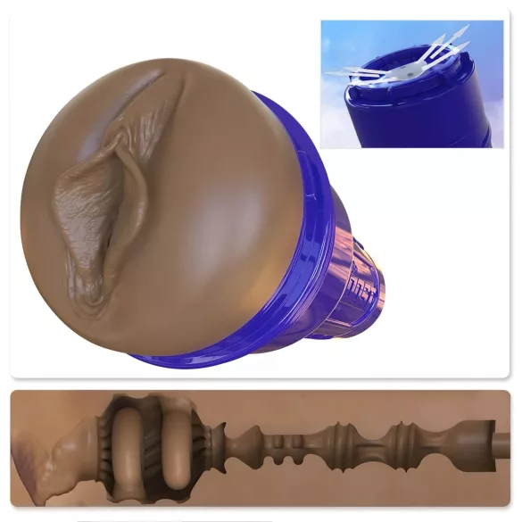 Fleshlight Boost Bang - realistisk vagina masturbator - brun