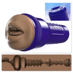 Fleshlight Boost Blow - realistisk mund masturbator - brun