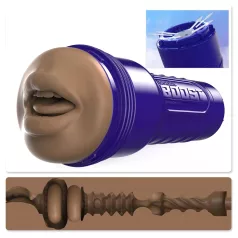 Fleshlight Boost Blow - realistisk mund masturbator - brun