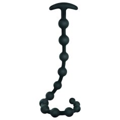 Black Velvets - analdildo med perler - sort