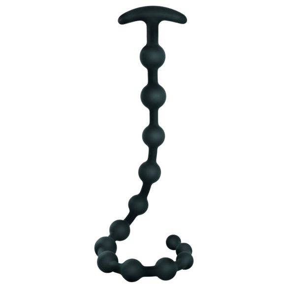 Black Velvets - analdildo med perler - sort