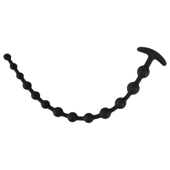 Black Velvets - analdildo med perler - sort