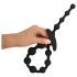 Black Velvets - analdildo med perler - sort