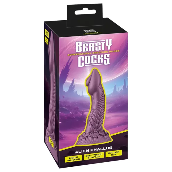 Beasty Cocks - alien dildo - realistisk form - silikone lilla
