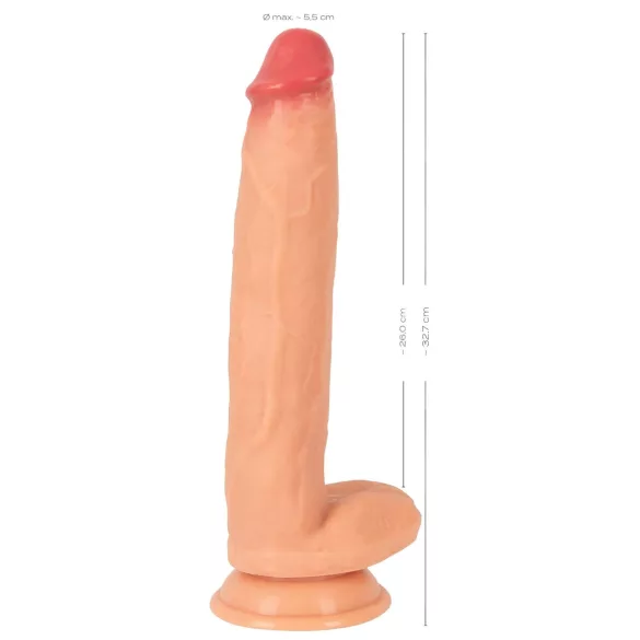 Realistixxx Real Giant - dildo med testikler - ekstra stor - natur