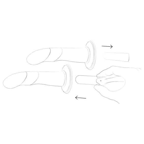 ROMP Piccolo - fleksibel dildo - silikone - blå-lilla