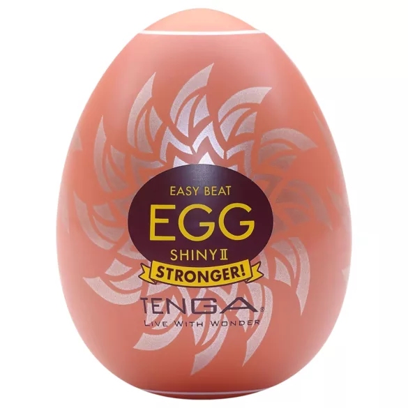 TENGA Egg Shiny II Stronger - onanieredskab - genanvendelig - hvid