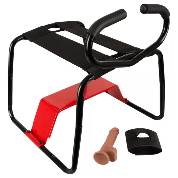 THE BANGER - Ultimate Sex Stool sexstol med realistisk dildo (sort)