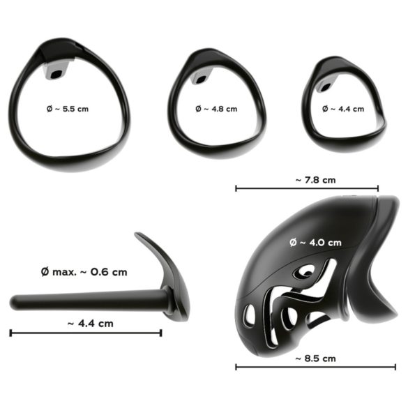 You2Toys - penisbur med penisplug - sort