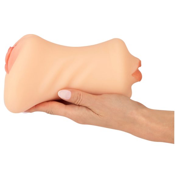 Nature Skin - dobbelt masturbator - vagina & mund - naturfarve