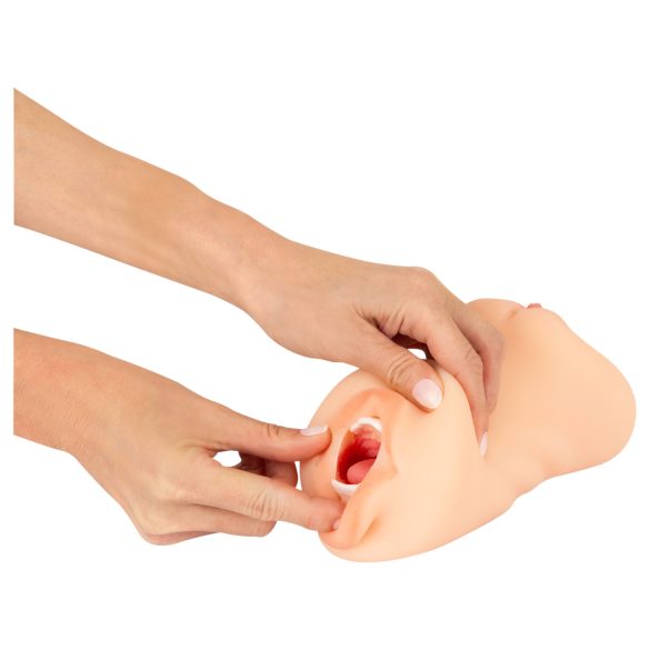 Nature Skin - dobbelt masturbator - vagina & mund - naturfarve