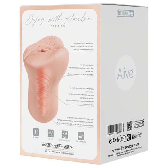 Alive - masturbator til mænd - realistisk vagina - naturfarve