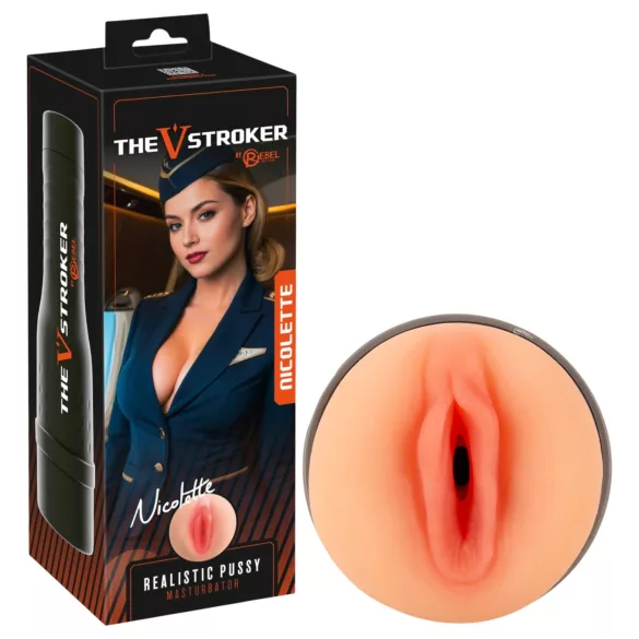 Rebel The V-Stroker Nicolette - realistisk onaniprodukt med kunstig vagina (hudfarvet)