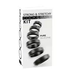 You2Toys - penis- og testikelringsæt (sort) - 6 stk