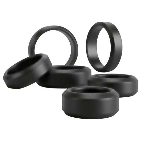 You2Toys - penis- og testikelringsæt (sort) - 6 stk