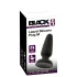Black Velvets - silikone anal plug med sugekop (sort) - M