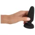 Black Velvets - silikone anal plug med sugekop (sort) - M