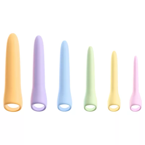 You2Toys Six in a Row 2.0 - 6‑delt silikone dildo- og dilatorsæt (farverig)