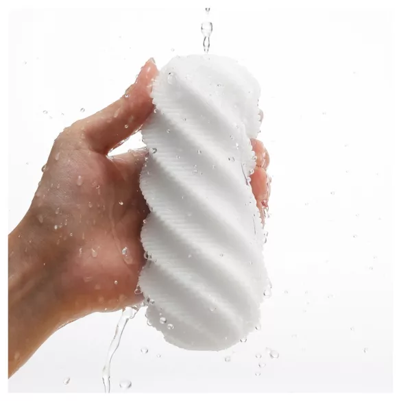 TENGA 3Dx Spiral - spiral­mønstret masturbator (hvid)