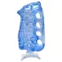 Fleshlight Fleshskins Grip Blue Ice - onaniprodukt med åbning i begge ender (blå)