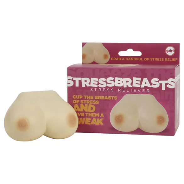 Stresszlabda - bryst-stressbold - sjov gave - 2 stk