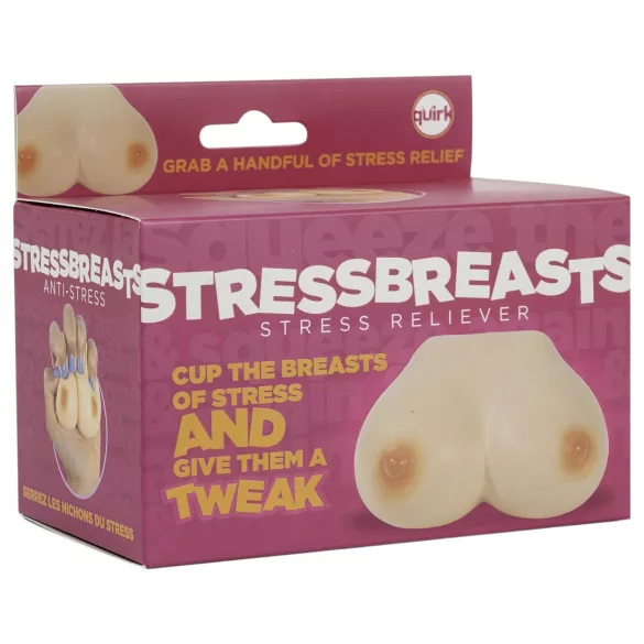 Stresszlabda - bryst-stressbold - sjov gave - 2 stk