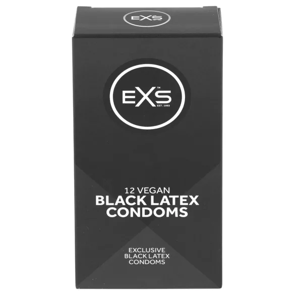 EXS Black - latex kondom - sort - 12 stk