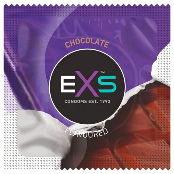 EXS Varm Chokolade - chokolade smag - sort kondom (100 stk)