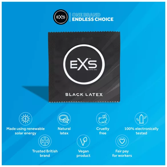 EXS Black - sorte kondomer (48 stk.)
