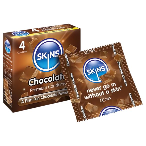 Skins - kondom - chokolade - 4 stk