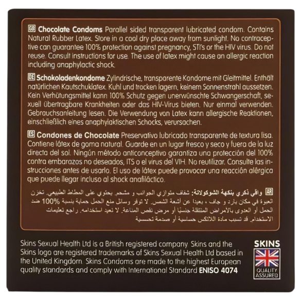 Skins - kondom - chokolade - 4 stk
