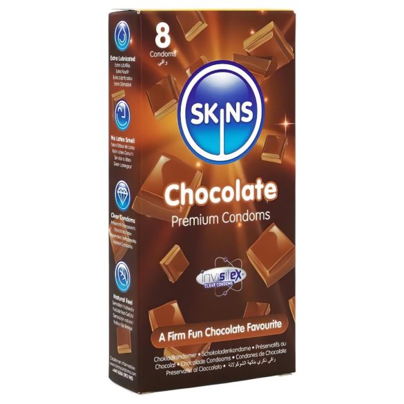 Skins - kondomer - chokolade smag - 8 stk