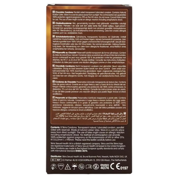 Skins - kondomer - chokolade smag - 8 stk