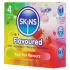 Skins - smagskondomer - mint, tyggegummi, banan, jordbær (4 stk.)