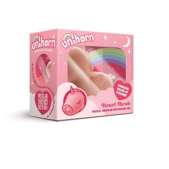 Unihorn Heart Throb - klitorisvibrator med unicorn design - genopladelig - pink